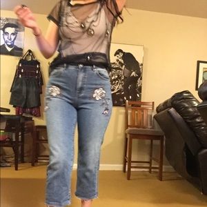 90s mesh top with beads